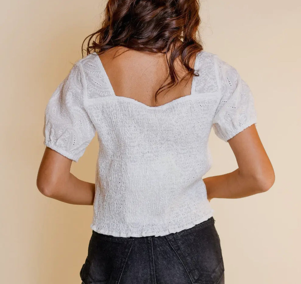Eyelet Crop Top