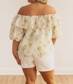 Garden Rose Off The Shoulder Blouse