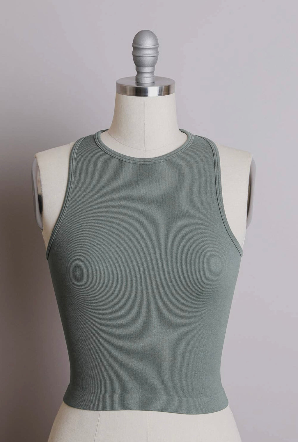High Neck Racerback Tank Top