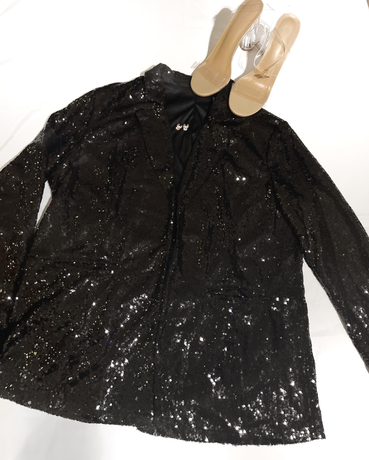 Black Sequin Blazer