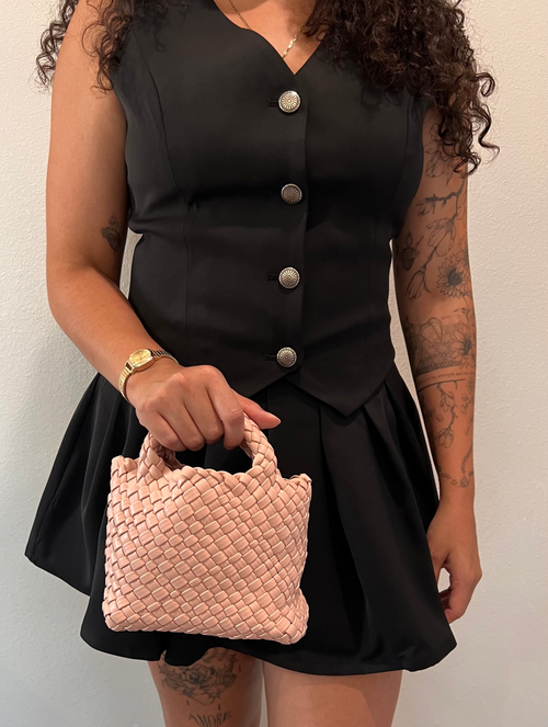 Mini Woven Handle Bag
