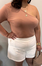 Plus Size Breezy Linen Shorts