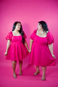 Pink Bow Babydoll Dress