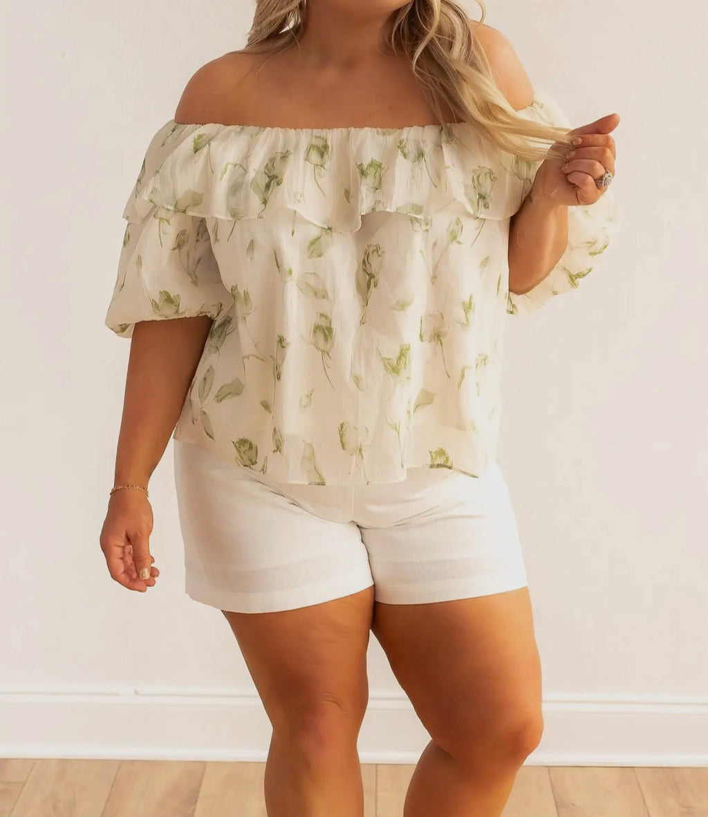 Plus Size Breezy Linen Shorts