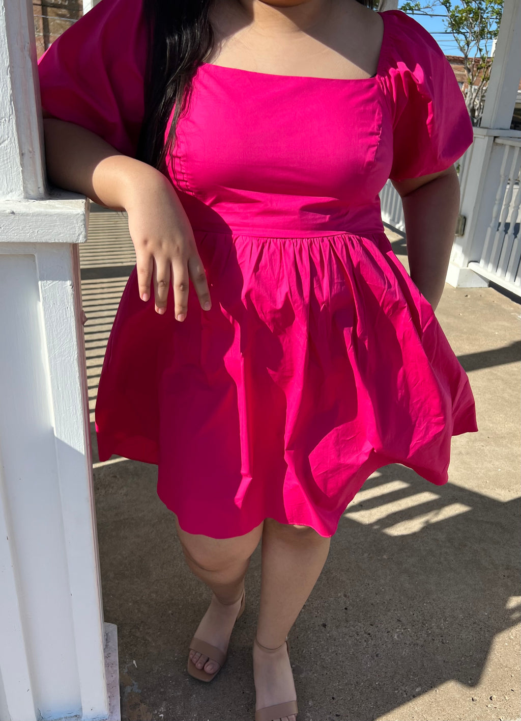 Pink Bow Babydoll Dress