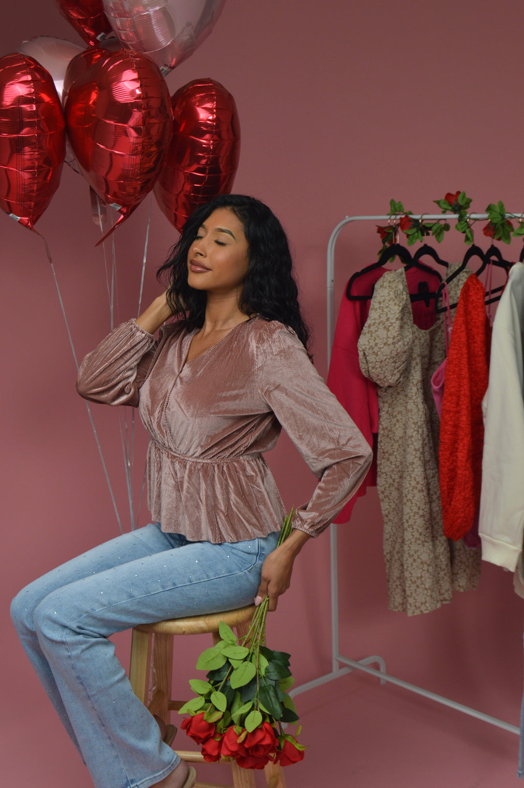 Smell The Roses Peplum Top