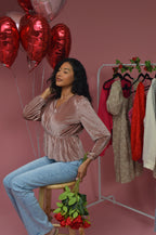 Smell The Roses Peplum Top