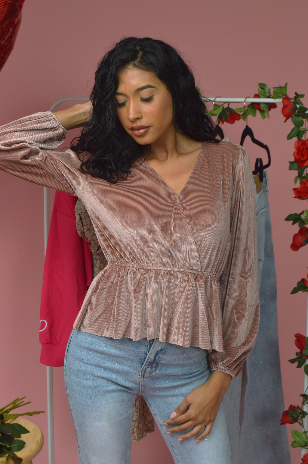 Smell The Roses Peplum Top