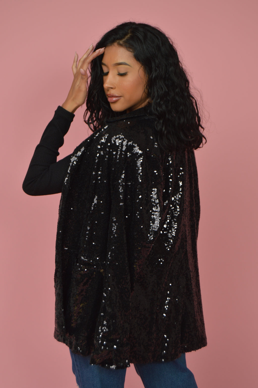 Black Sequin Blazer