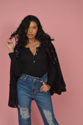 Black Sequin Blazer