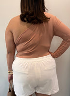 Plus Size Breezy Linen Shorts