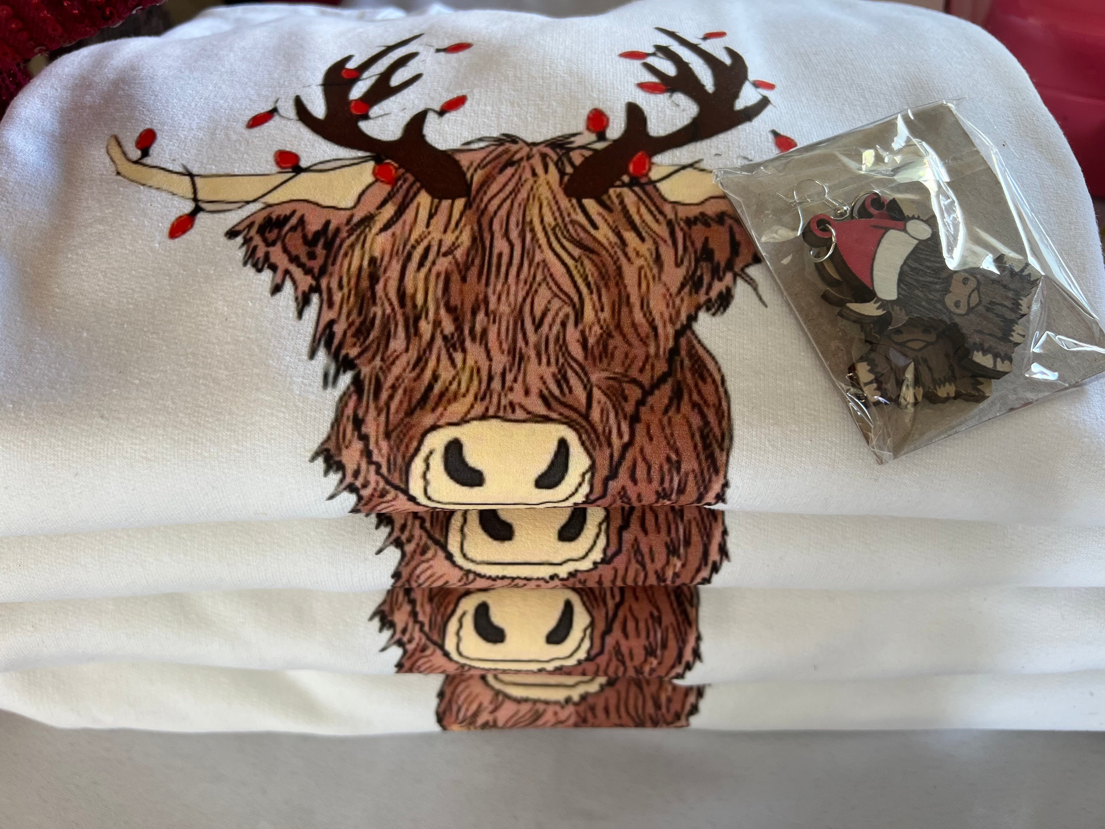 Highland Christmas Cow Sweater