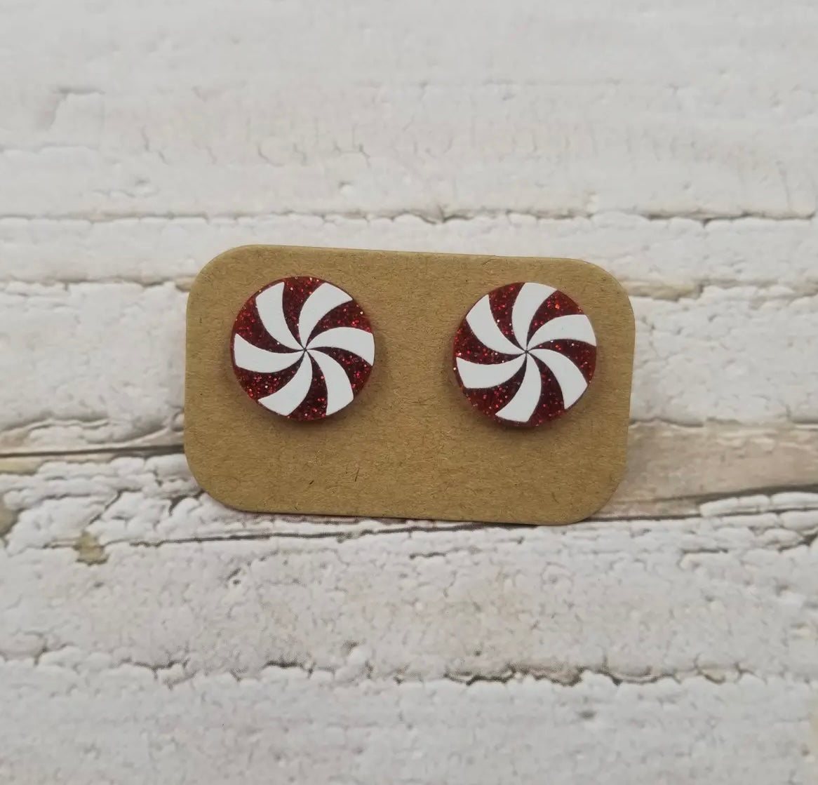Peppermint Candy Stud Earrings
