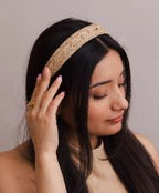 Vegan Leather Patterned Headband