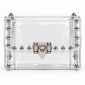 Silver Studs Clear Bag